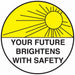 Hard Hat Label Vinyl Circle White