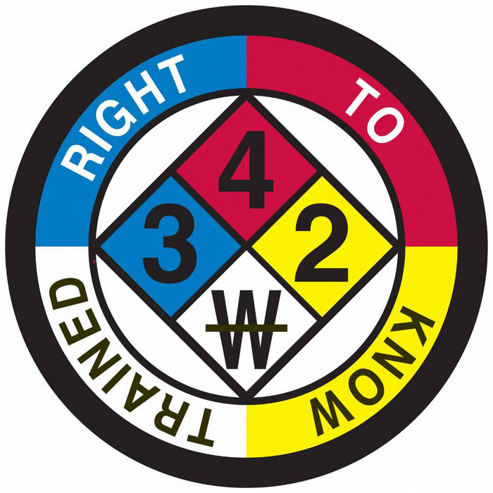 Hard Hat Label Vinyl Circle White