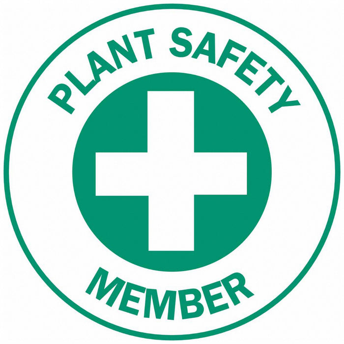 Hard Hat Emblem Labl 2in. Dia Vinyl PK4
