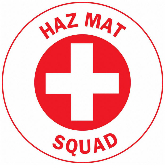 HardHatLabel Vinyl Circle White PK4