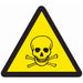 Label PS Vinyl 1inHx1inW Toxic PK10