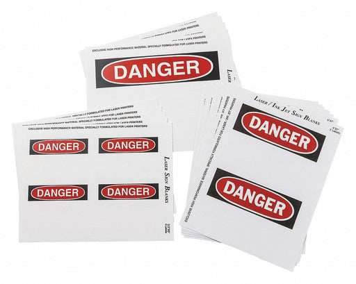 PrecutLabelSheet Black/Red/White PK25