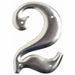 NumberLabel Aluminum 3inH 2inW PK10