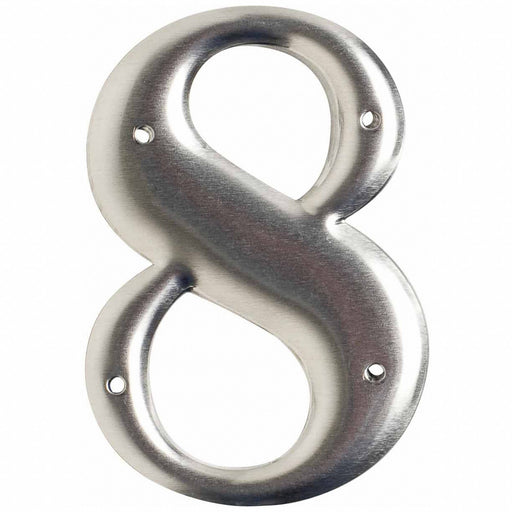 NumberLabel Aluminum 3inH 2inW PK10