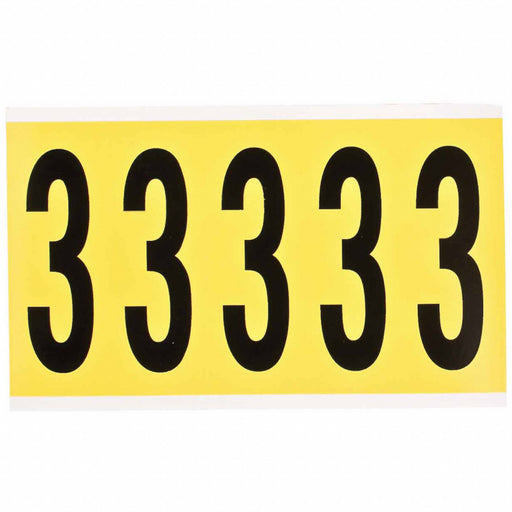 Number Label 3-7/8in.H Character Vinyl