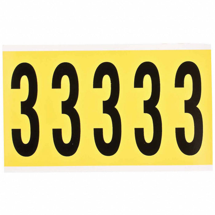 Number Label 3-7/8in.H Character Vinyl