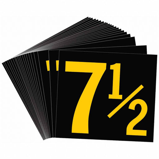 KVA Numbr Label 2-1/2in.H Character PK25