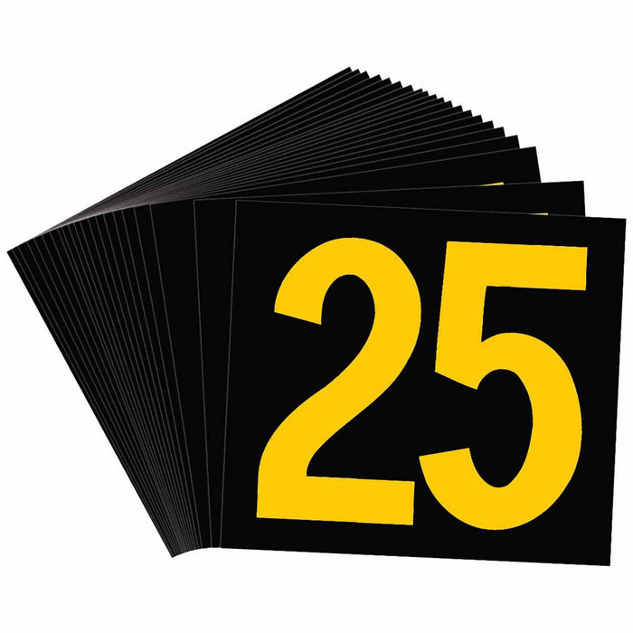 NumberLabel Polyester 4-3/4inH 3inW PK25