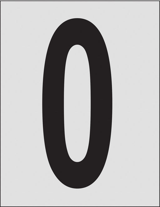 Number Label 1in.H Character PK25