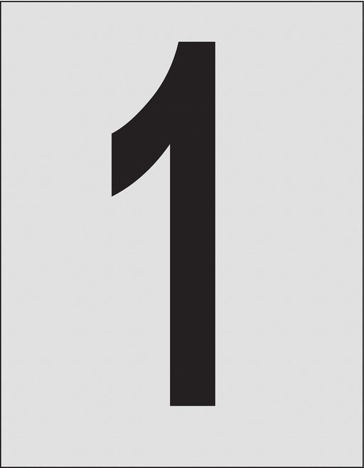 Number Label 1in.H Character PK25