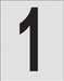 NumberLabel 1-1/2inH 1inW PK25