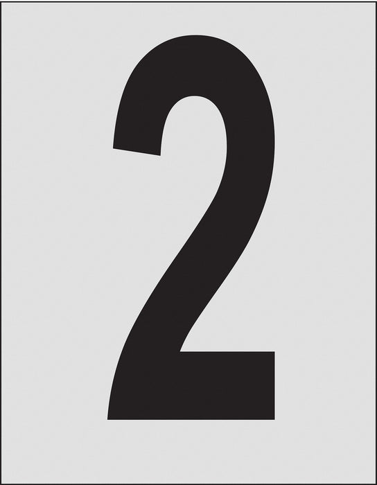 Number Label 1in.H Character PK25