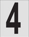 NumberLabel 1-1/2inH 1inW PK25