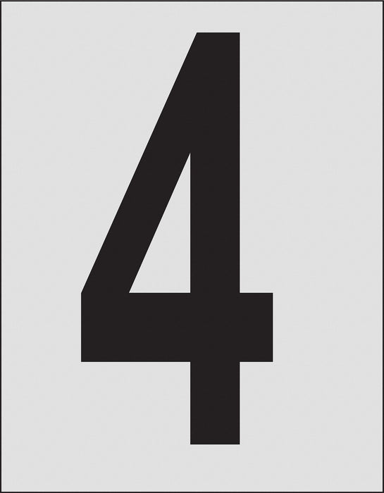 Number Label 1in.H Character PK25