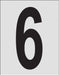 Number Label 1in.H Character PK25