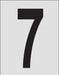 Number Label 1in.H Character PK25