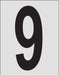 Number Label 1in.H Character PK25