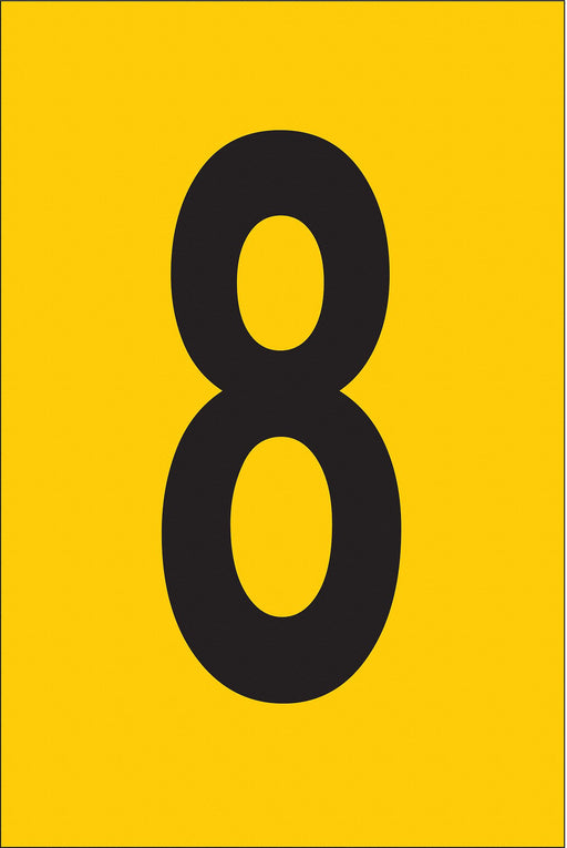 Number Label 1in.H Character PK25
