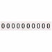 Number Label 1-1/2 H 1-1/6 W PK10