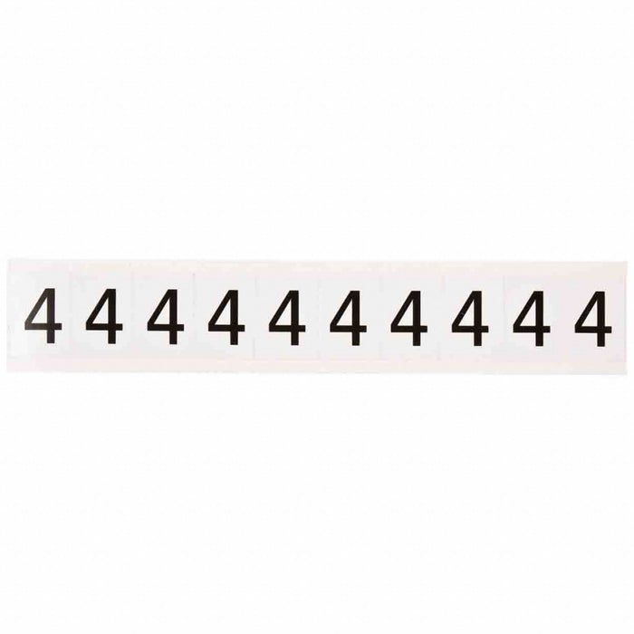 NumberLabel Vinyl 1-1/2inH 1inW PK10