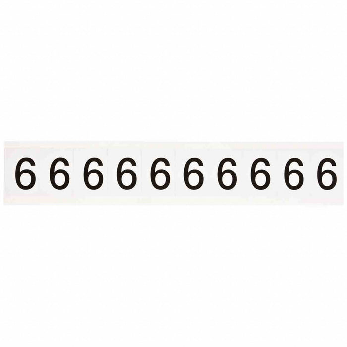 Number Label 1-1/2 H 1-1/6 W PK10
