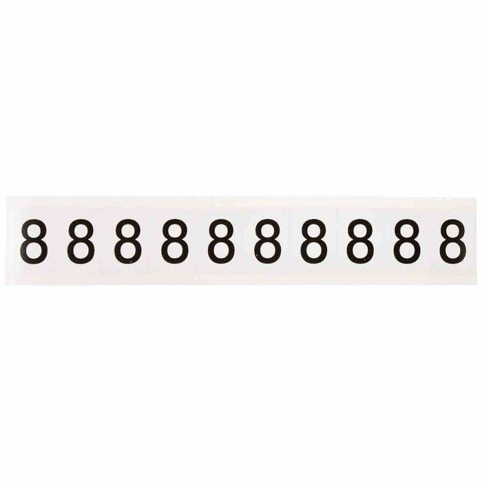 NumberLabel Vinyl 1-1/2inH 1inW PK10