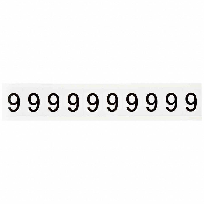 NumberLabel Vinyl 1-1/2inH 1inW PK10