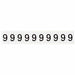 NumberLabel Vinyl 1-1/2inH 1inW PK10