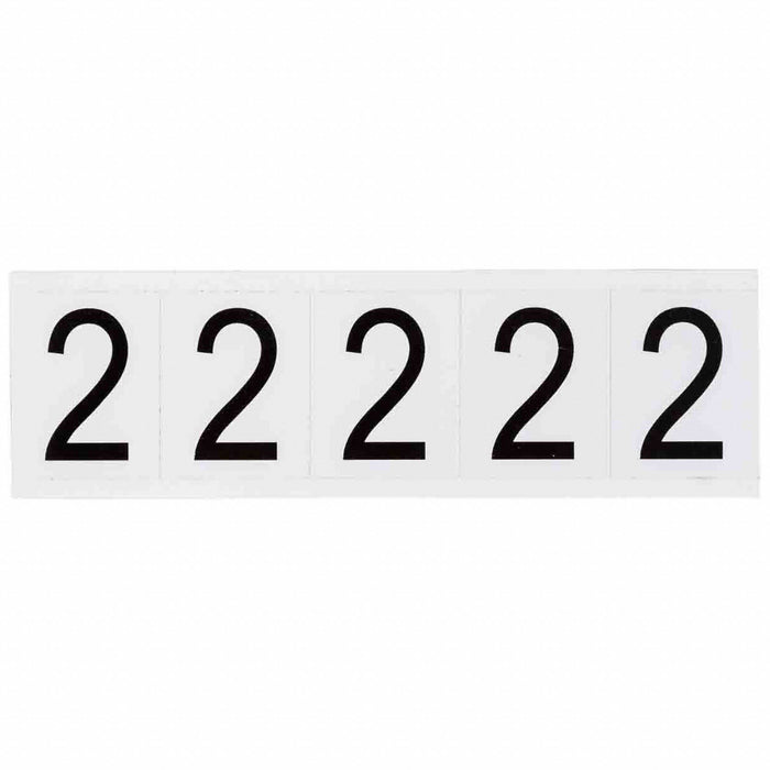 Number Label 2-1/4 H 1-13/16 W PK5