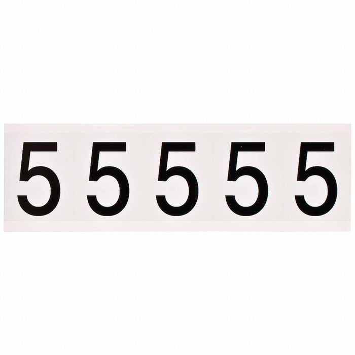NumberLabel Vinyl 2-1/4inH 1-3/4inW PK5