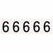 NumberLabel Vinyl 2-1/4inH 1-3/4inW PK5