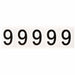 NumberLabel Vinyl 2-1/4inH 1-3/4inW PK5