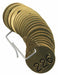 Numbered Tag Set Brass 1 1/2in W PK25