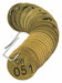 Numbered Tag Set Brass 1 1/2in W PK25