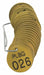 Numbered Tag Set Brass 1 1/2in W PK25