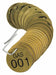 Numbered Tag Set Brass 1 1/2in W PK25