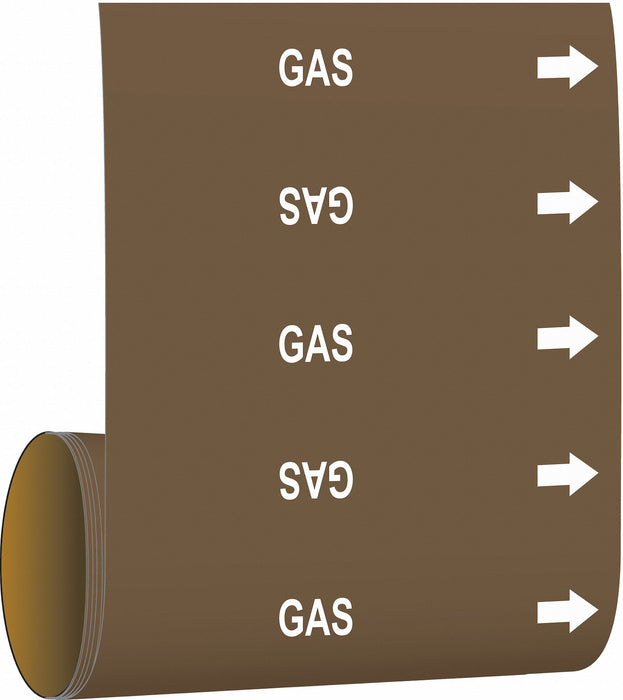 Pipe Marker Gas 30 ft H 8 in W