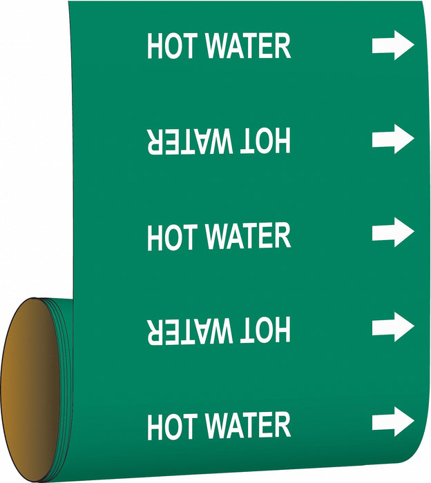 Pipe Markr Hot Water 30 ft H 12in W