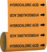 Pipe Mrkr Hydrochloric Acid 30 ft H
