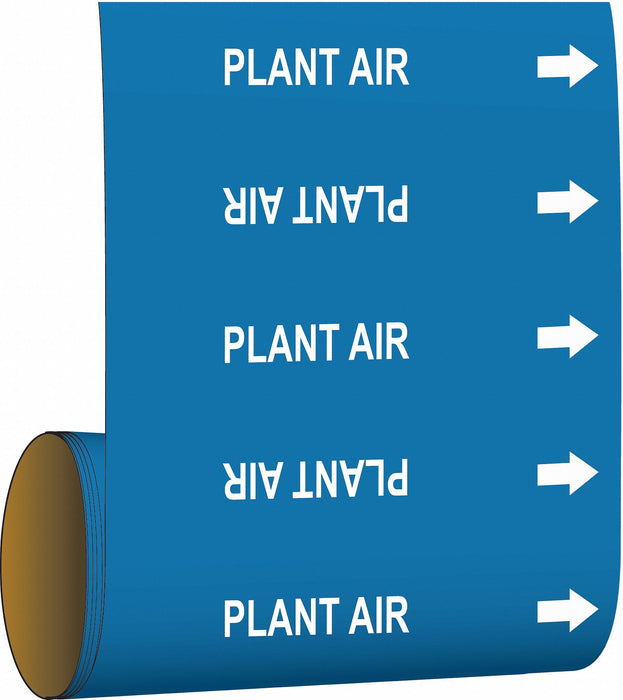 Pipe Marker Plant Air 30 ft H 8in W