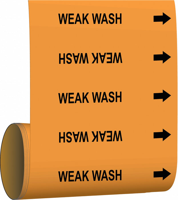 Pipe Marker Weak Wash 30 ft H 8in W