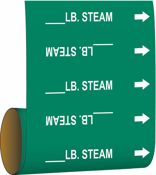 Pipe Mrkr __ Lb Steam 30 ft H 8in W