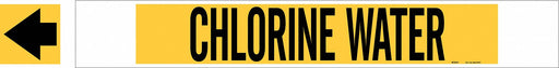Pipe Marker Chlorine Water 4in H 24in W