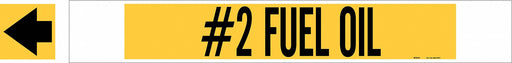 Pipe Marker #2 Fuel Oil 4 in H 24 in W