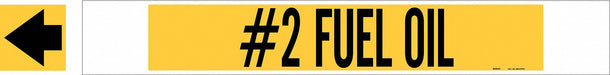 Pipe Marker #2 Fuel Oil 4 in H 24 in W
