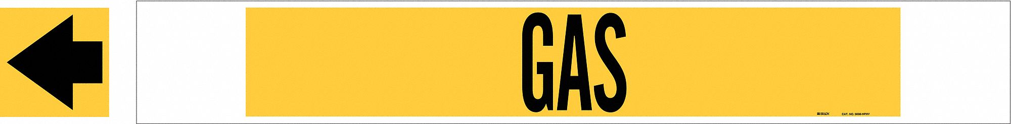 Pipe Marker Gas 4 in H 24 in W