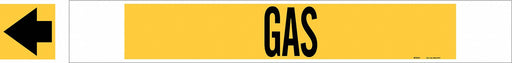 Pipe Marker Gas 4 in H 24 in W