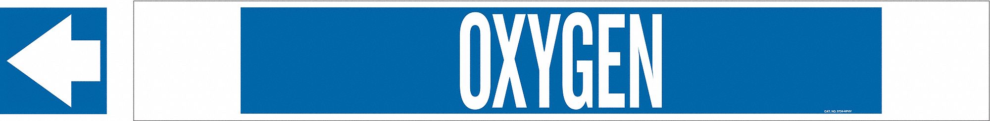 Pipe Marker Oxygen 4 in H 24 in W
