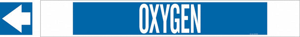 Pipe Marker Oxygen 4 in H 24 in W