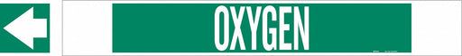 Pipe Marker Oxygen 4 in H 24 in W